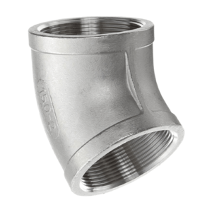 زانو 45 درجه دنده استیل 304