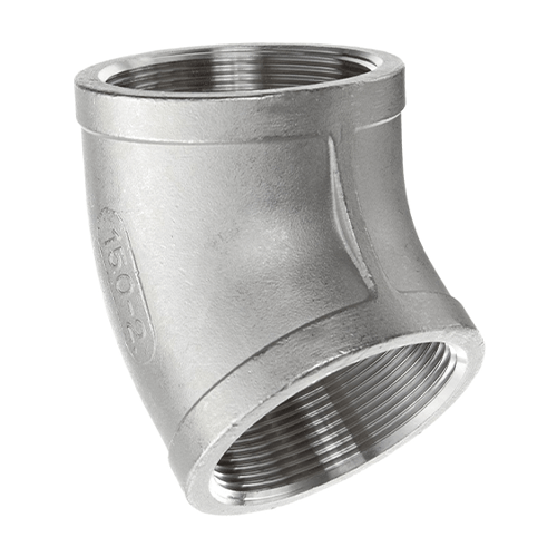 زانو 45 درجه دنده استیل 304