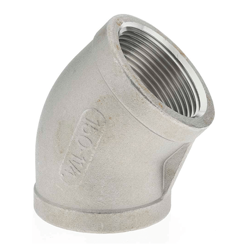 زانو 45 درجه دنده استیل 316