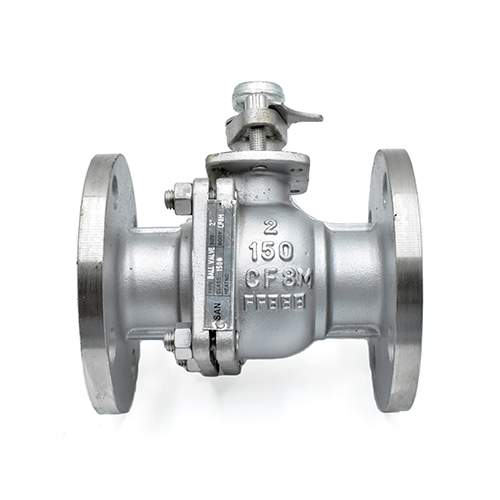 شیر توپی فلنج دار استیل 304