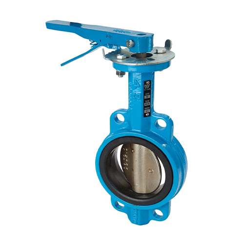 شیر پروانه ای اهرمی بدنه چدن دیسک کروم